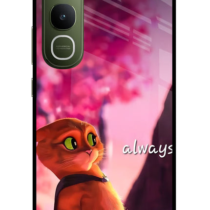 Always Cat Vivo Y400 5G Glass Case
