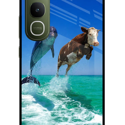 Dolphin vs Cow Vivo Y400 5G Glass Case