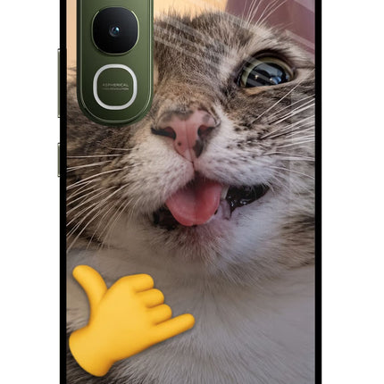 Silly Cat Call Vivo Y400 5G Glass Case