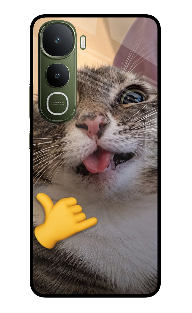 Silly Cat Call Vivo Y400 5G Glass Case