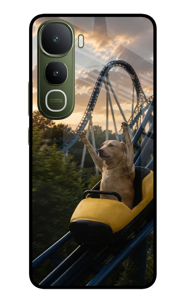 Rollercoaster Dog Vivo Y400 5G Glass Case