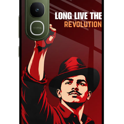 Bhagat Singh Revolution Vivo Y400 5G Glass Case Back Cover by Casekaro