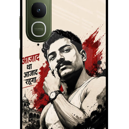 Chandrashekhar Azad Fearless Vivo Y400 5G Glass Case Back Cover by Casekaro