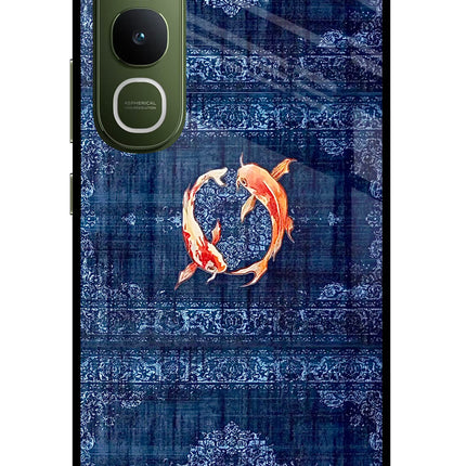 Koi Blue Vivo Y400 5G Glass Case