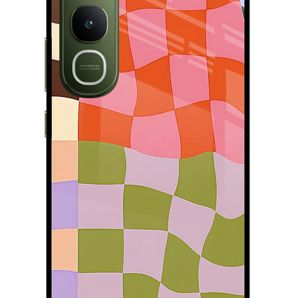 Wavy Grid Vivo Y400 5G Glass Case