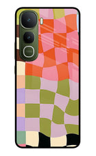Wavy Grid Vivo Y400 5G Glass Case
