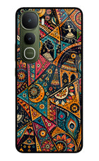 Folk Print Vivo Y400 5G Glass Case
