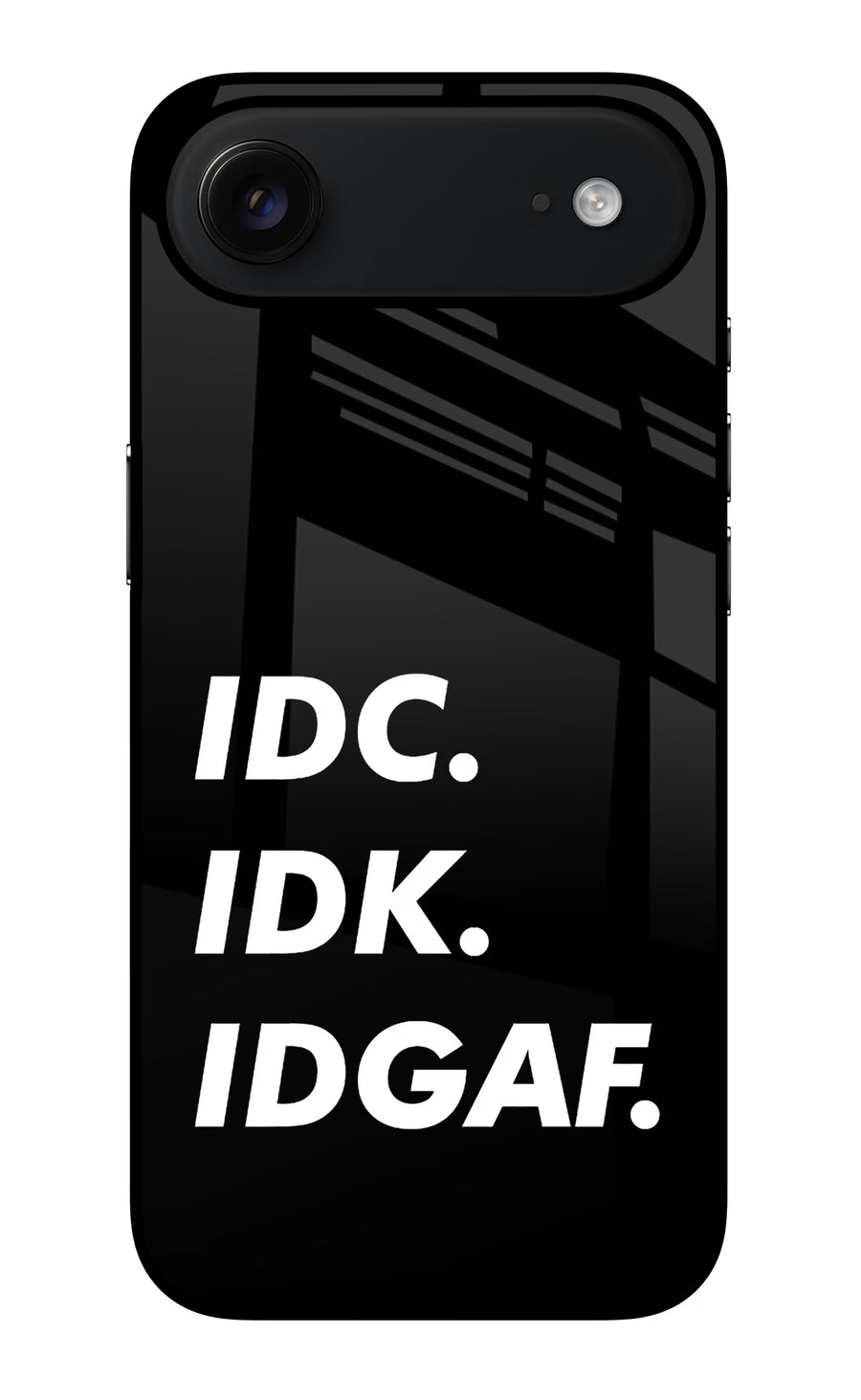 Idc Idk Idgaf iPhone Air Back Cover, Glass case
