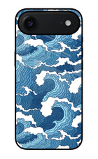 Blue Waves iPhone Air Glass Case Back Cover by Casekaro