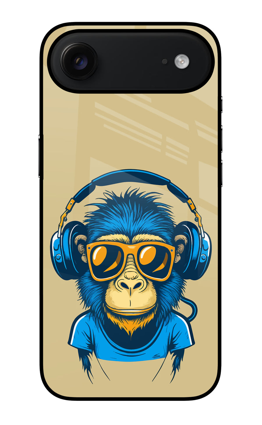 Monkey Headphone iPhone Air Back Cover, Glass case