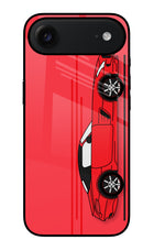 Red Velocity iPhone Air Glass Case Back Cover by Casekaro