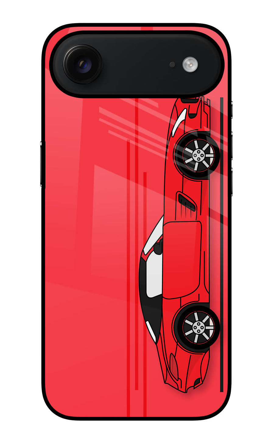 Red Velocity iPhone Air Back Cover, Glass case