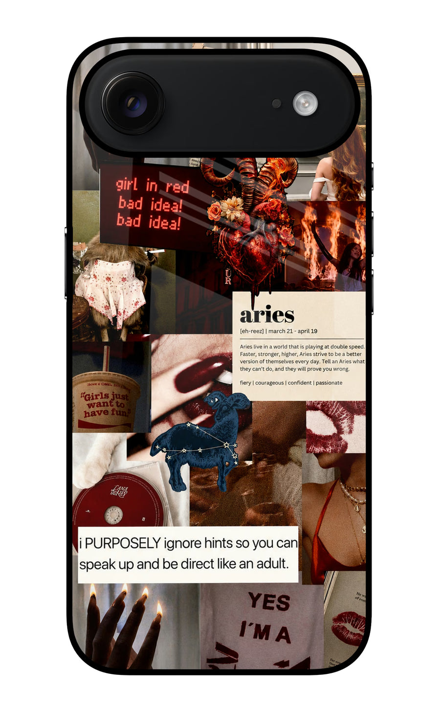 Zodiac Aries iPhone Air Back Cover, Glass case