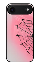 Pink Web iPhone Air Glass Case Back Cover by Casekaro