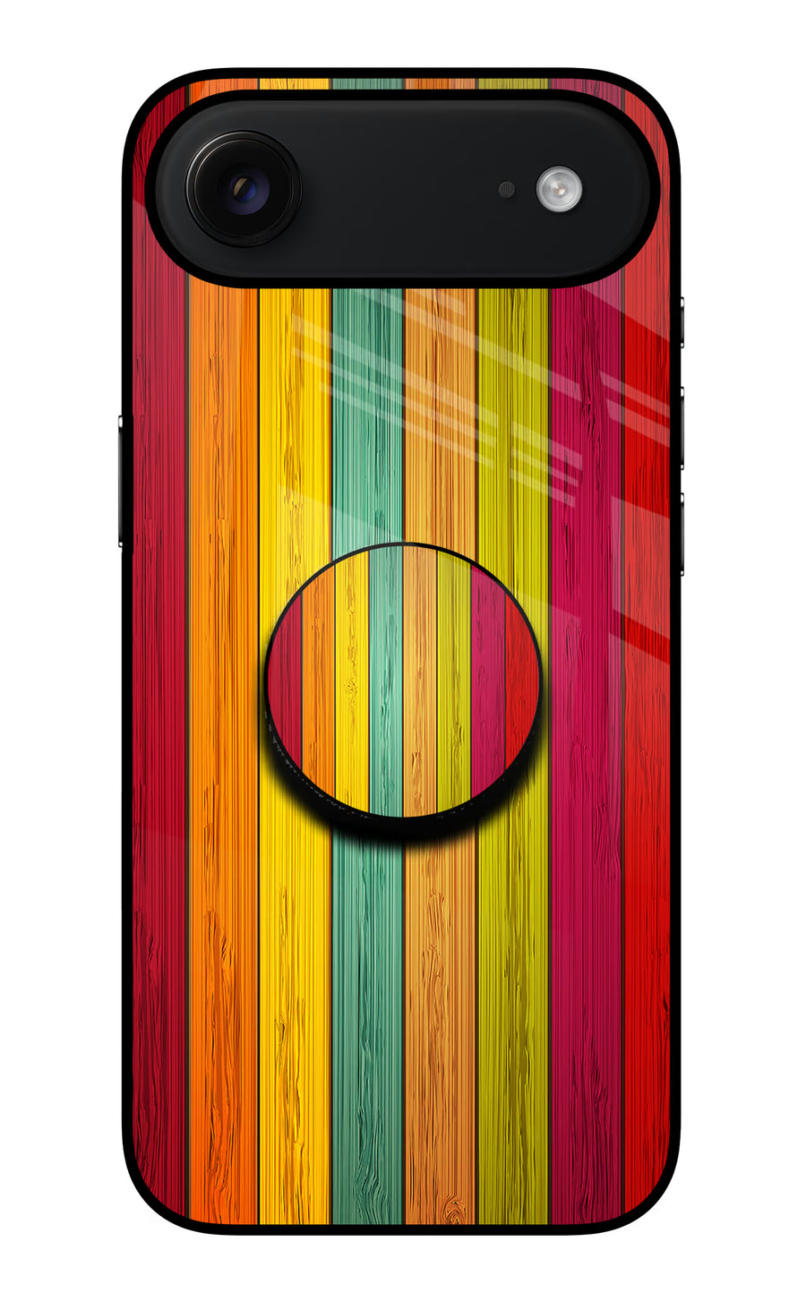 Multicolor Wooden iPhone Air Pop Case, Glass case