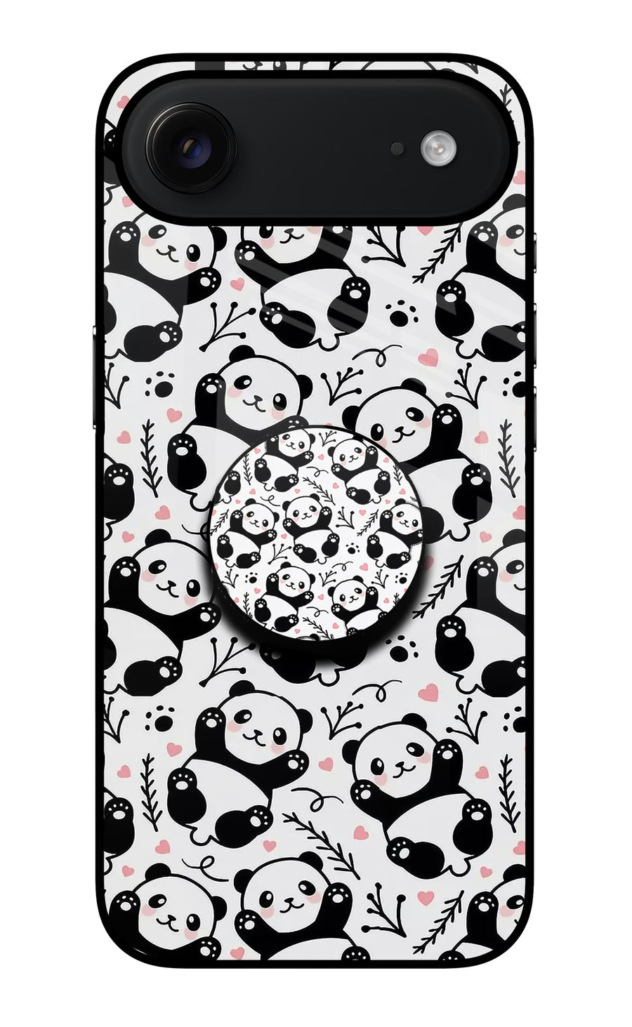 Cute Panda iPhone Air Pop Case, Glass case