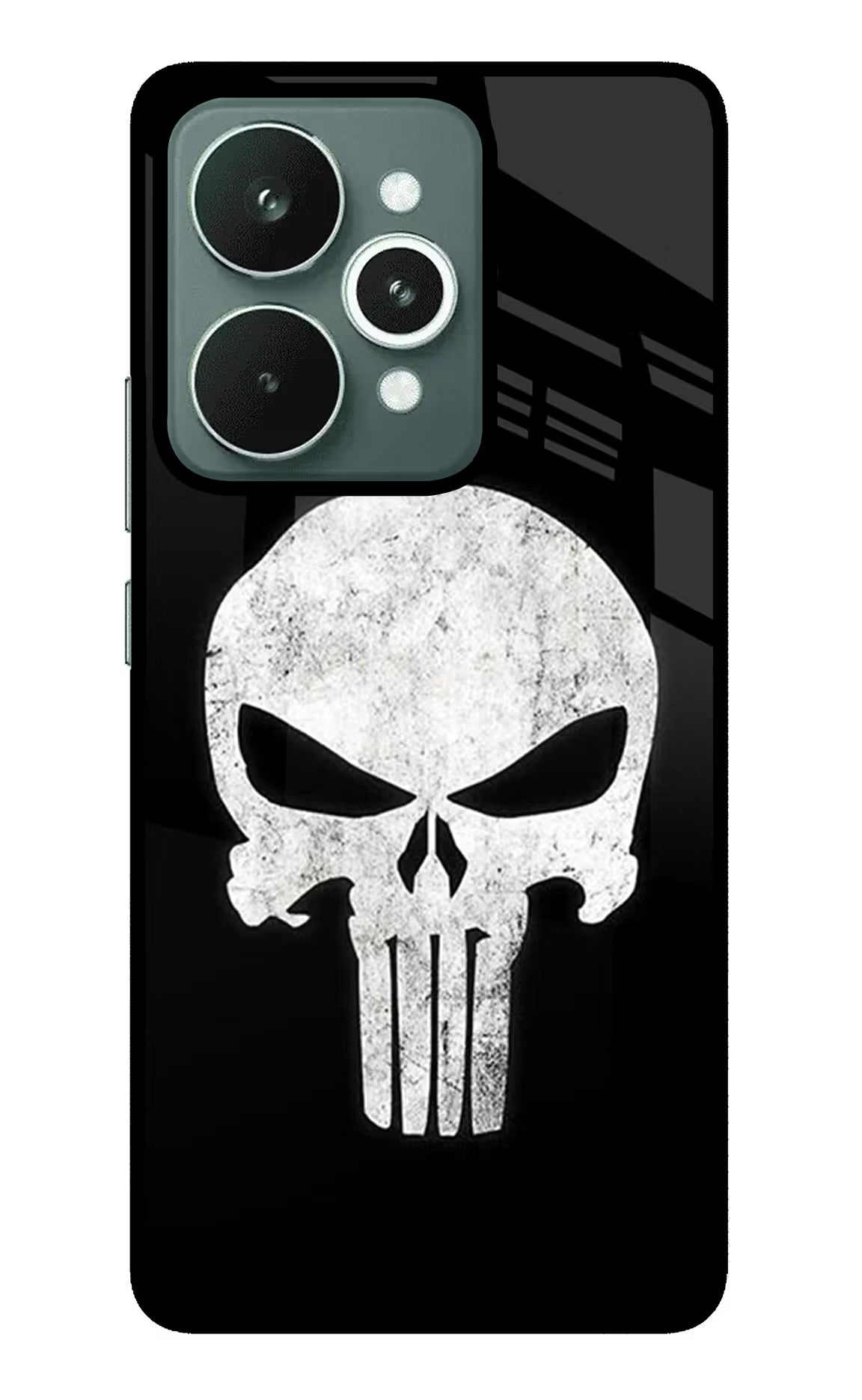 Punisher Skull Realme 15 Glass Case Back Cover by Casekaro