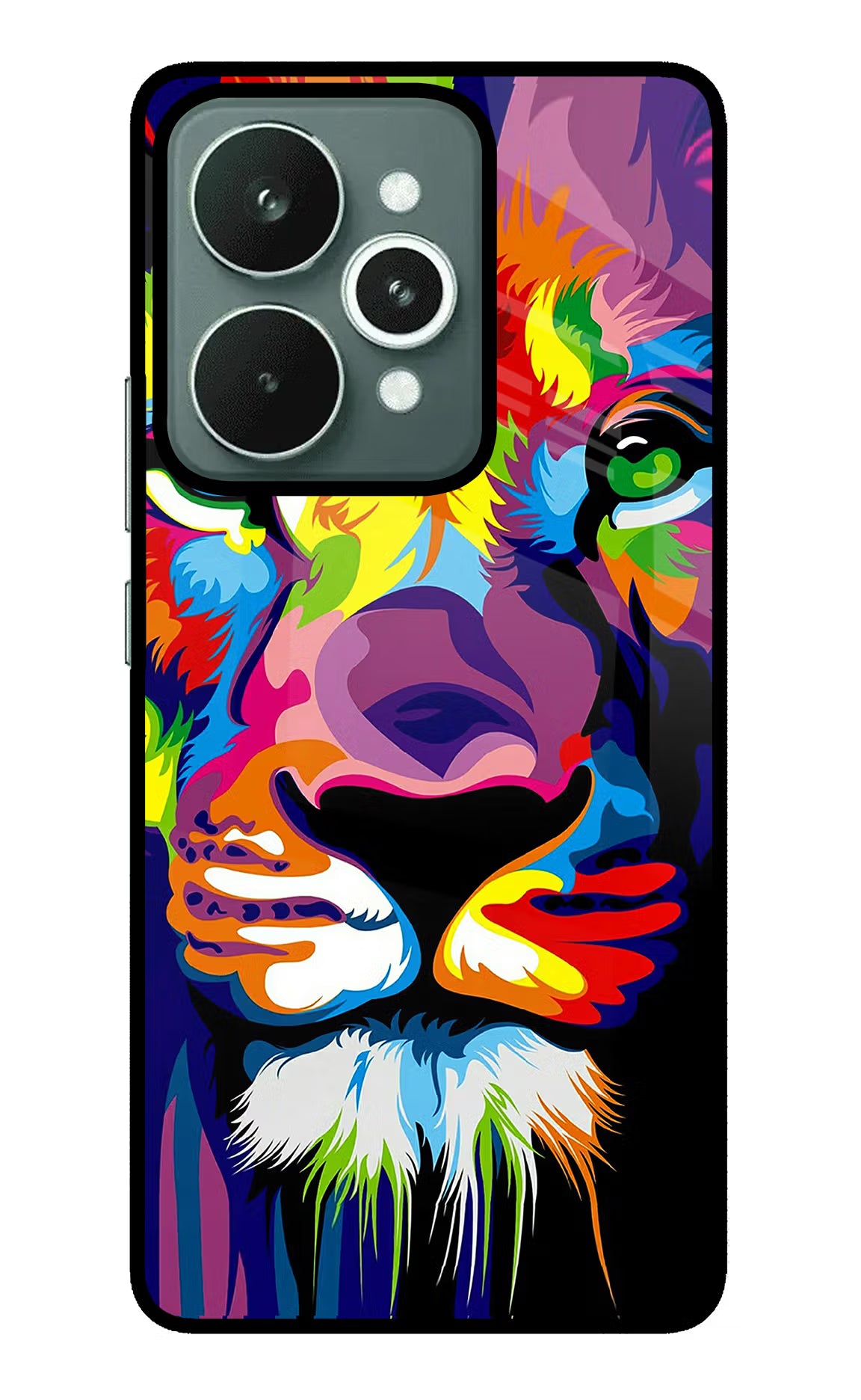 Lion Realme 15 Glass Case Back Cover by Casekaro