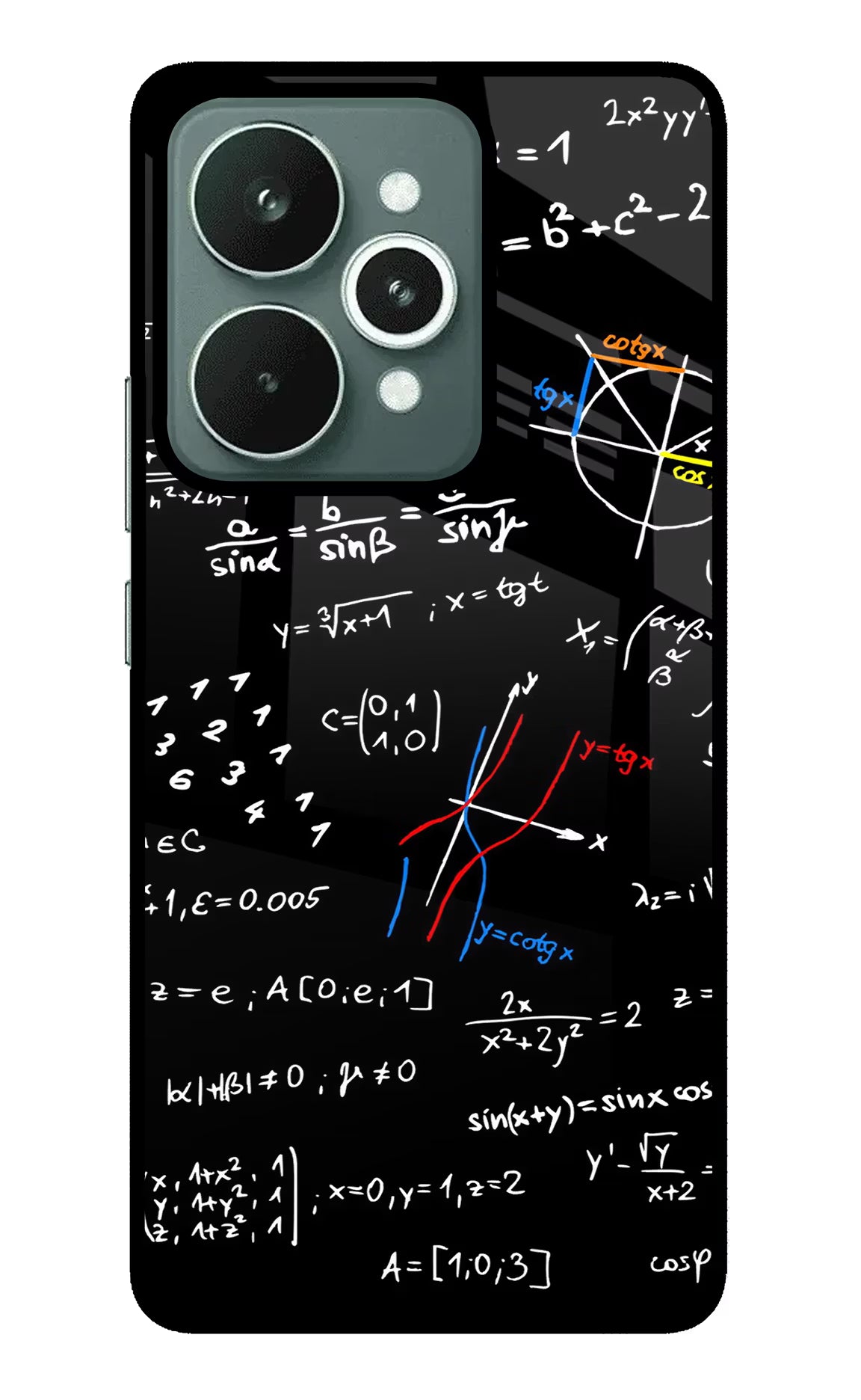 Mathematics Formula Realme 15 Glass Case Back Cover by Casekaro