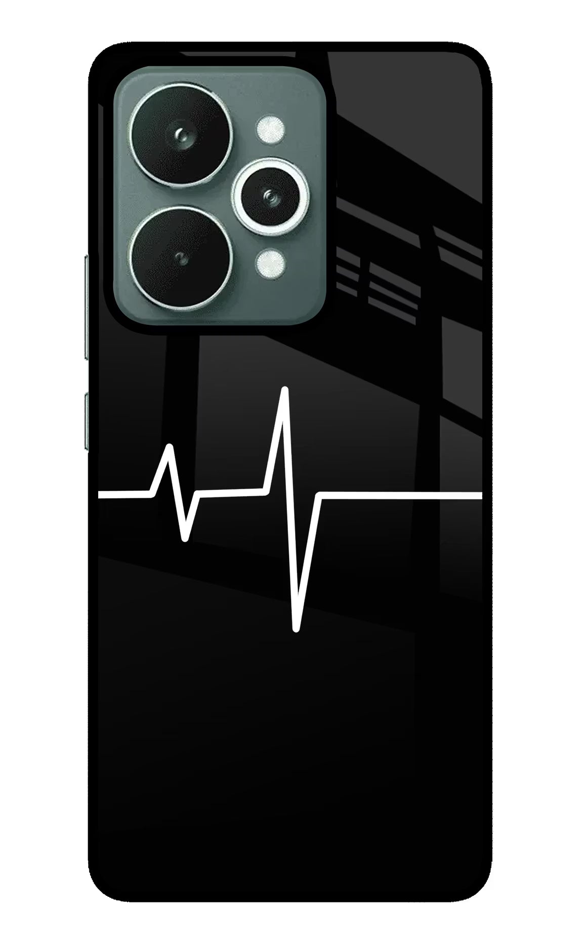 Heart Beats Realme 15 Glass Case Back Cover by Casekaro