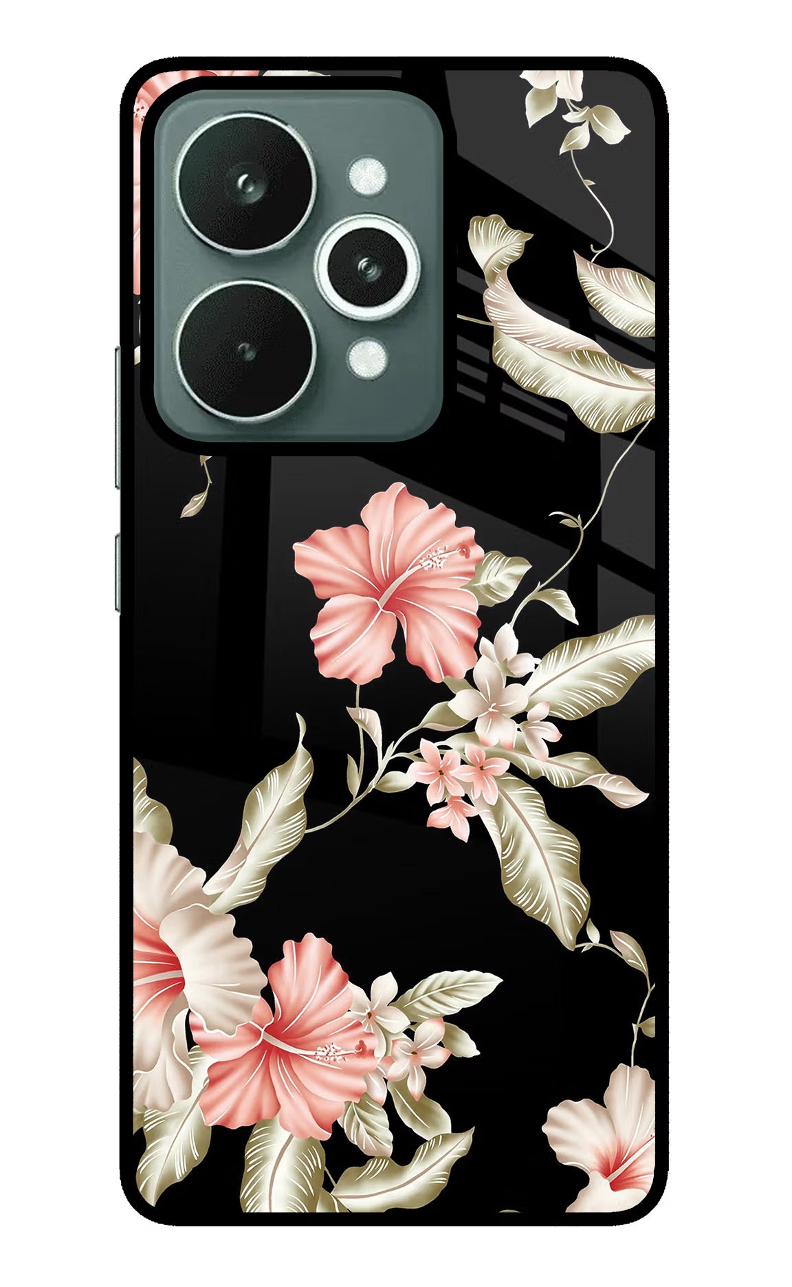 Flowers Realme 15 Glass Case Back Cover by Casekaro