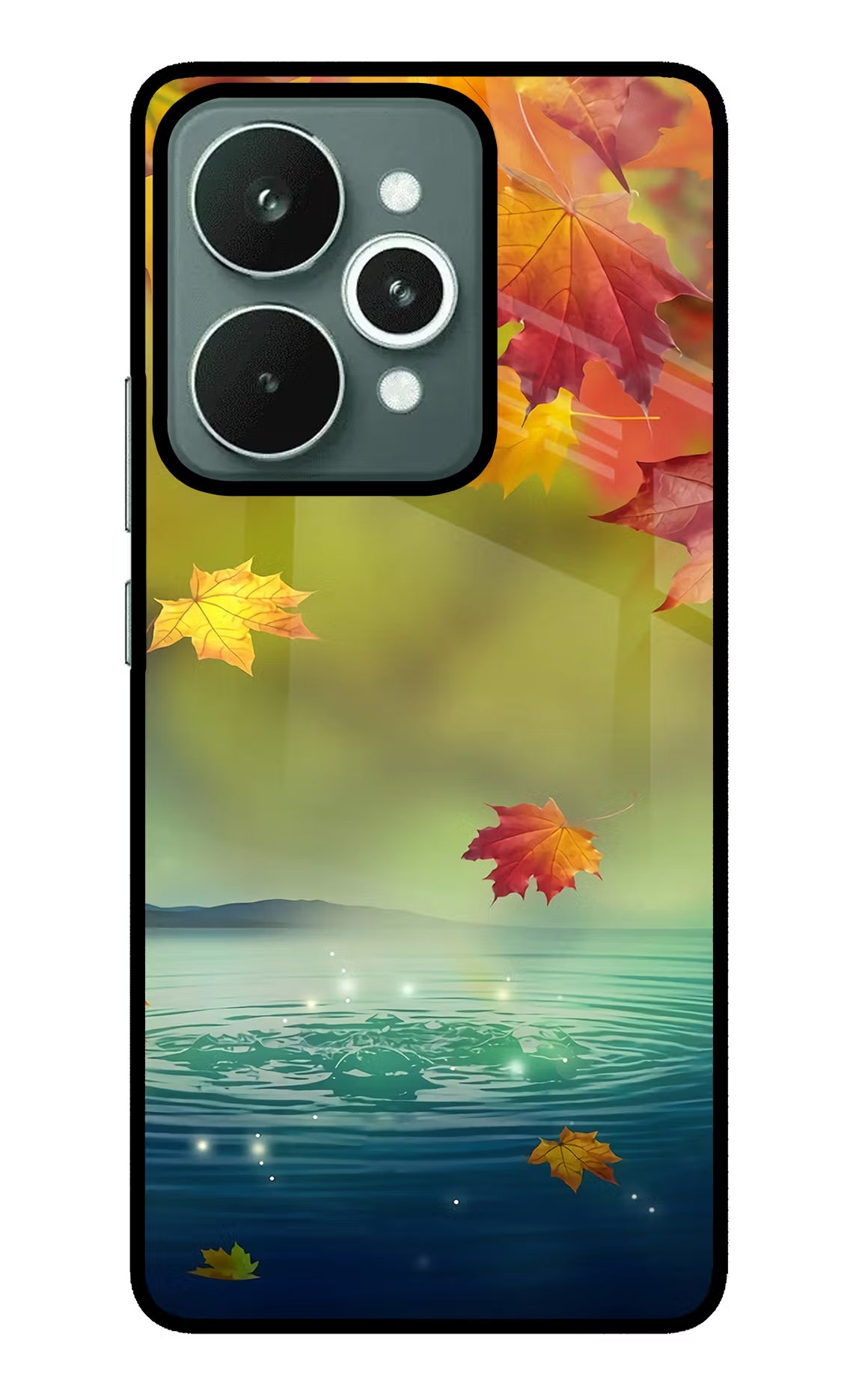 Flowers Realme 15 Glass Case Back Cover by Casekaro