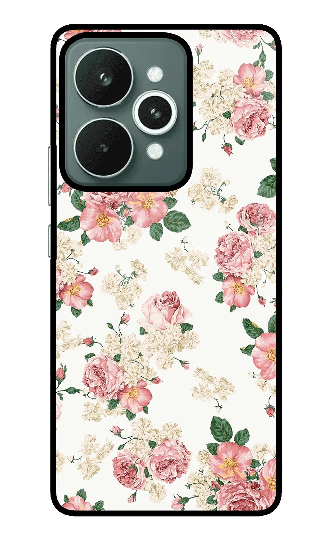 Flowers Realme 15 Glass Case