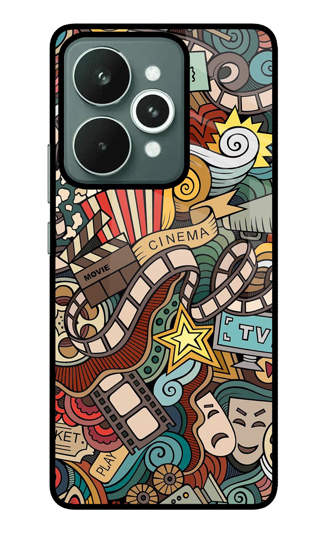 Cinema Abstract Realme 15 Glass Case