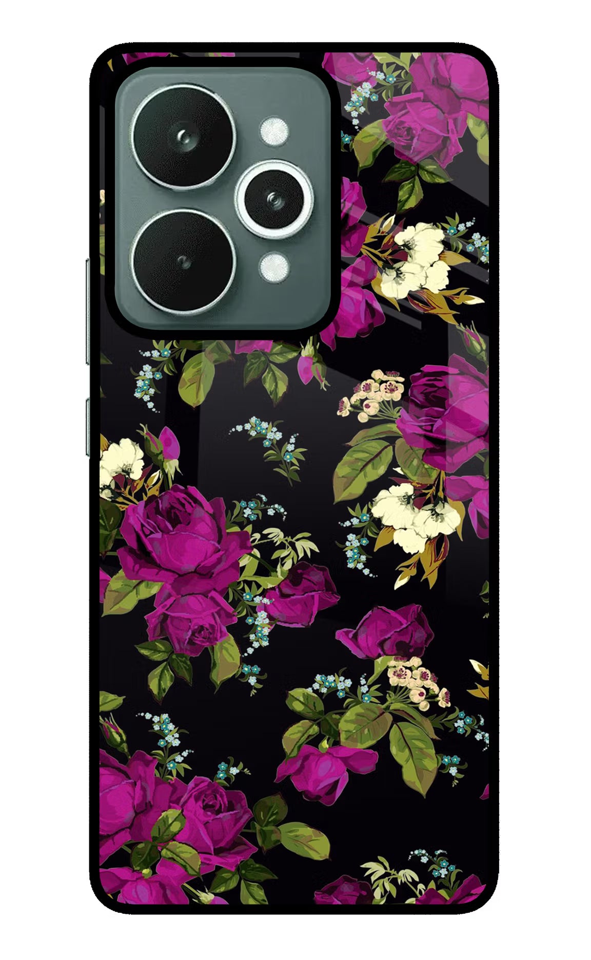 Flowers Realme 15 Glass Case Back Cover by Casekaro