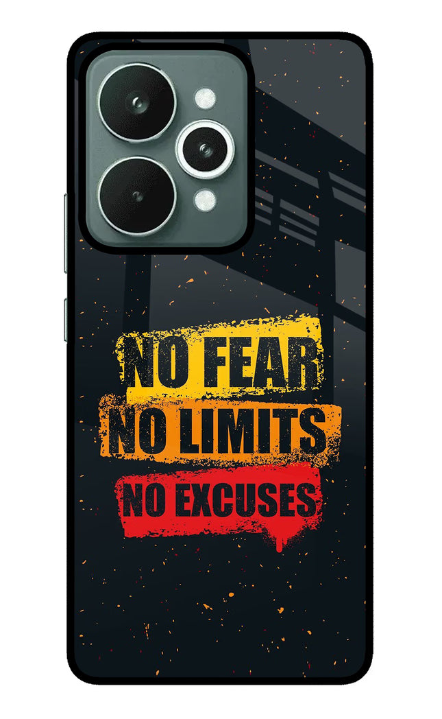 No Fear No Limits No Excuse Realme 15 Glass Case