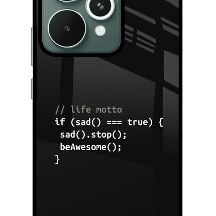 Life Motto Code Realme 15 Glass Case