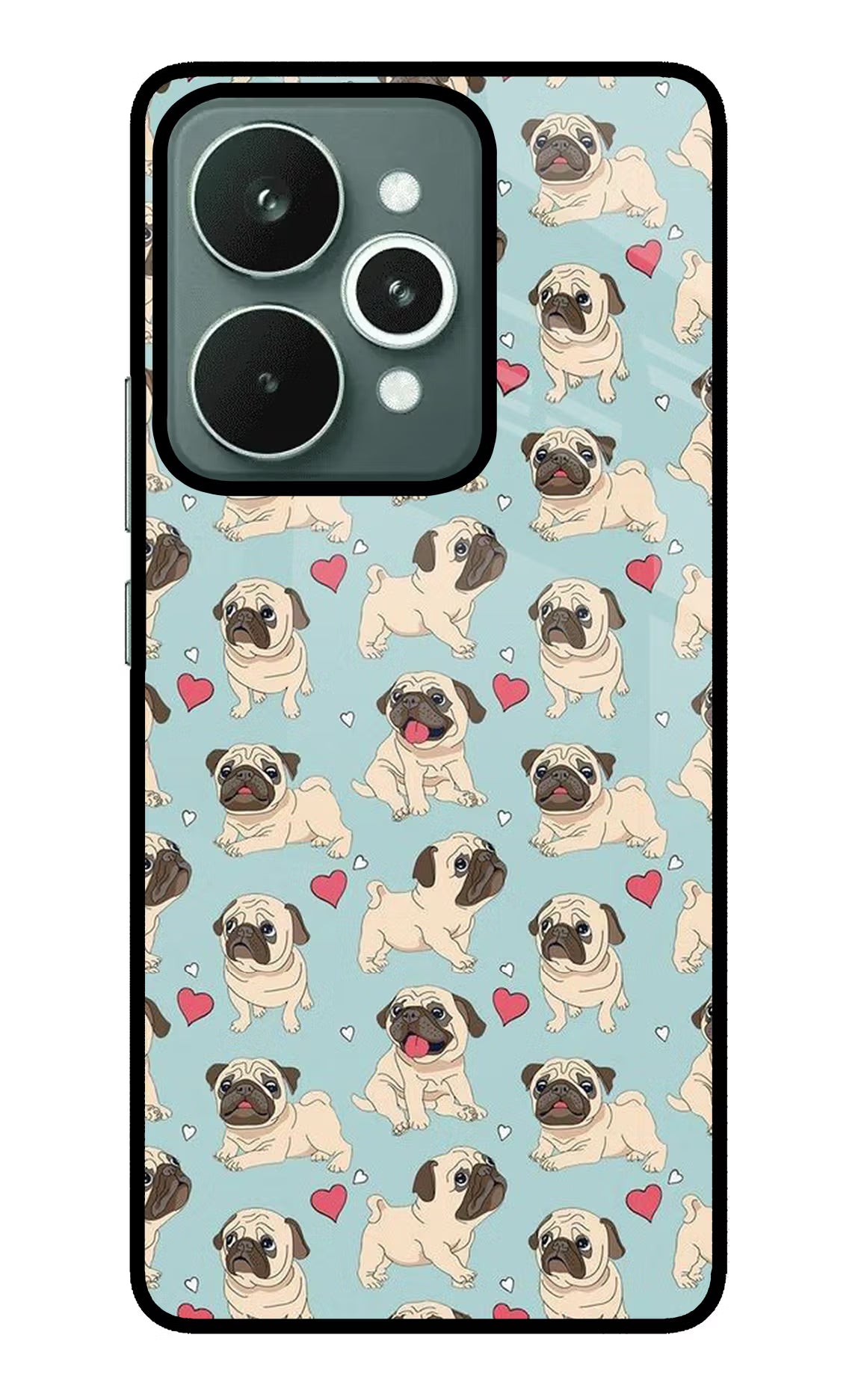 Pug Dog Realme 15 Glass Case