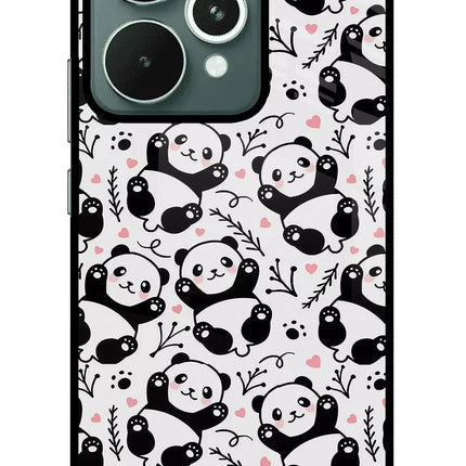 Cute Panda Realme 15 Glass Case