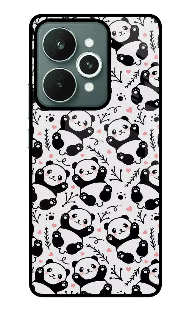 Cute Panda Realme 15 Glass Case