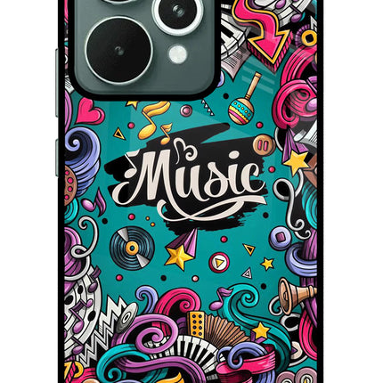 Music Graffiti Realme 15 Glass Case