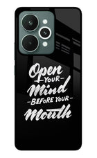 Open Your Mind Before Your Mouth Realme 15 Glass Case
