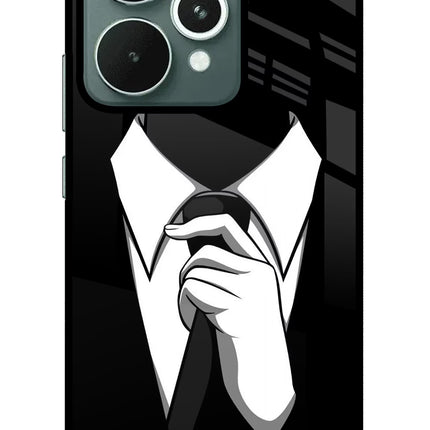 Black Tie Realme 15 Glass Case