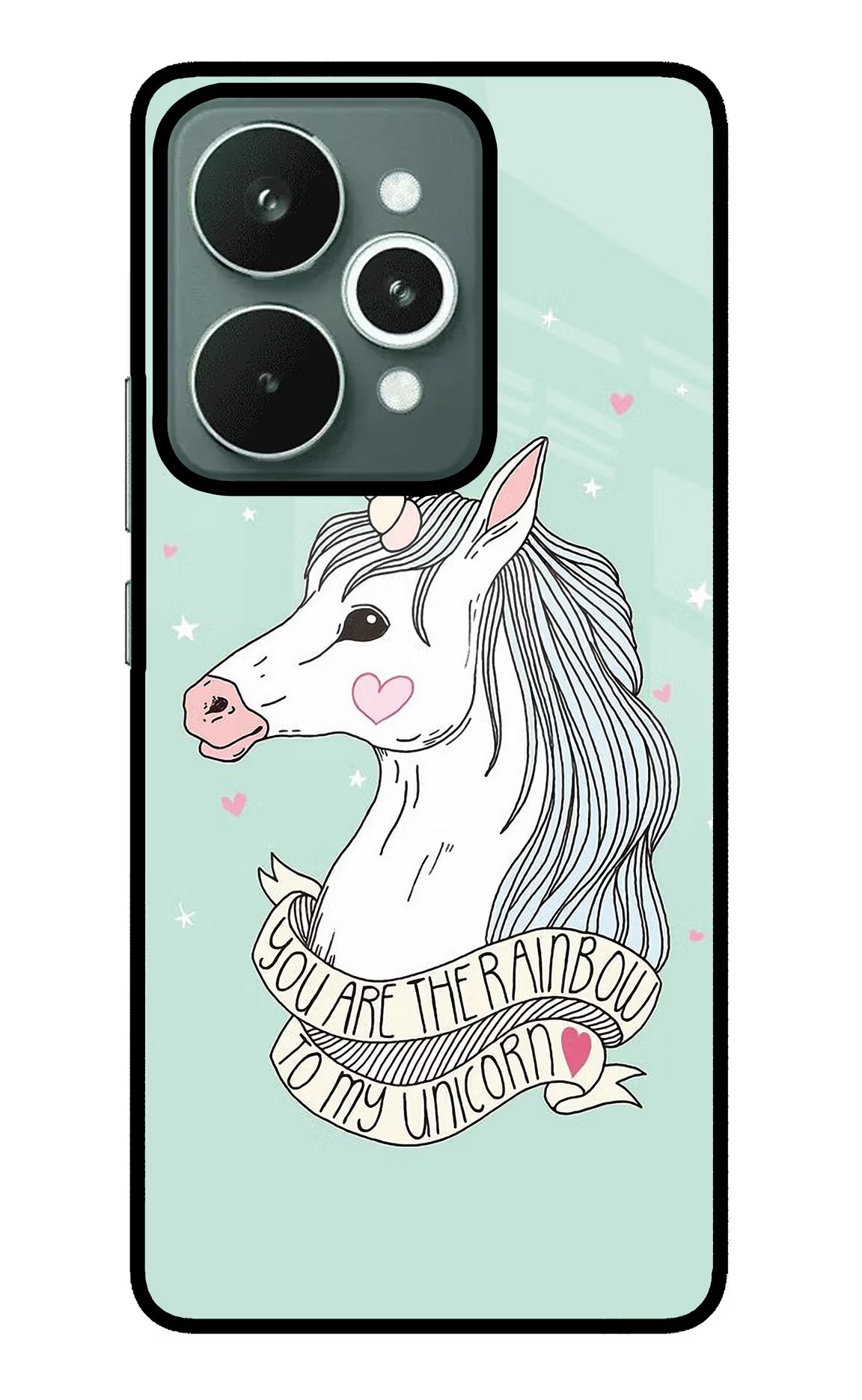 Unicorn Wallpaper Realme 15 Glass Case Back Cover by Casekaro