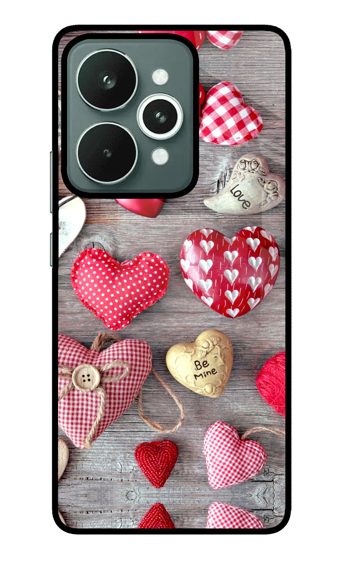 Love Wallpaper Realme 15 Glass Case Back Cover by Casekaro