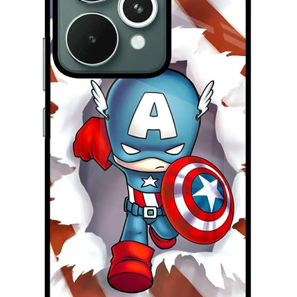 Captain America Realme 15 Glass Case