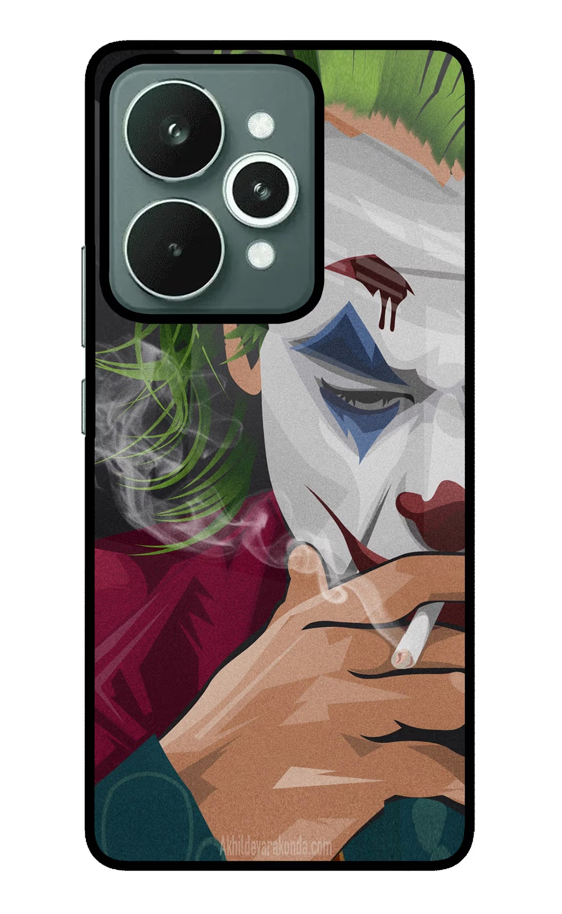 Joker Smoking Realme 15 Glass Case Back Cover by Casekaro