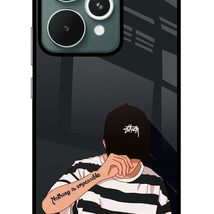 Aesthetic Boy Realme 15 Glass Case