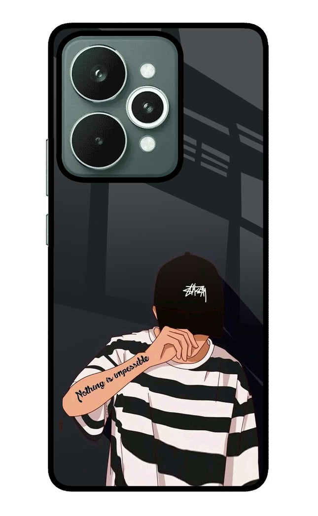 Aesthetic Boy Realme 15 Glass Case
