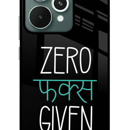 Zero Fucks Given Realme 15 Glass Case