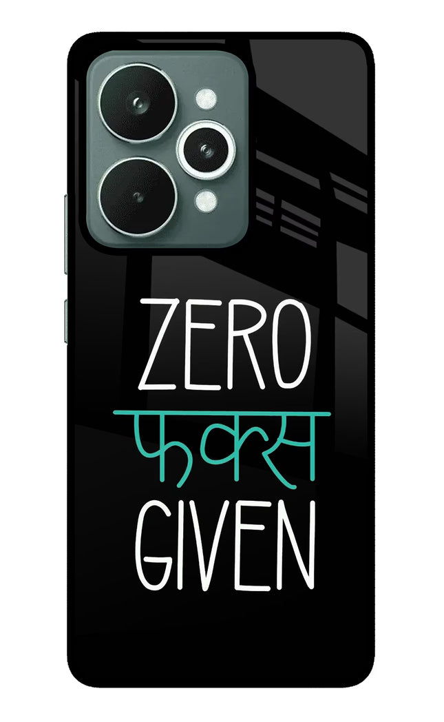 Zero Fucks Given Realme 15 Glass Case