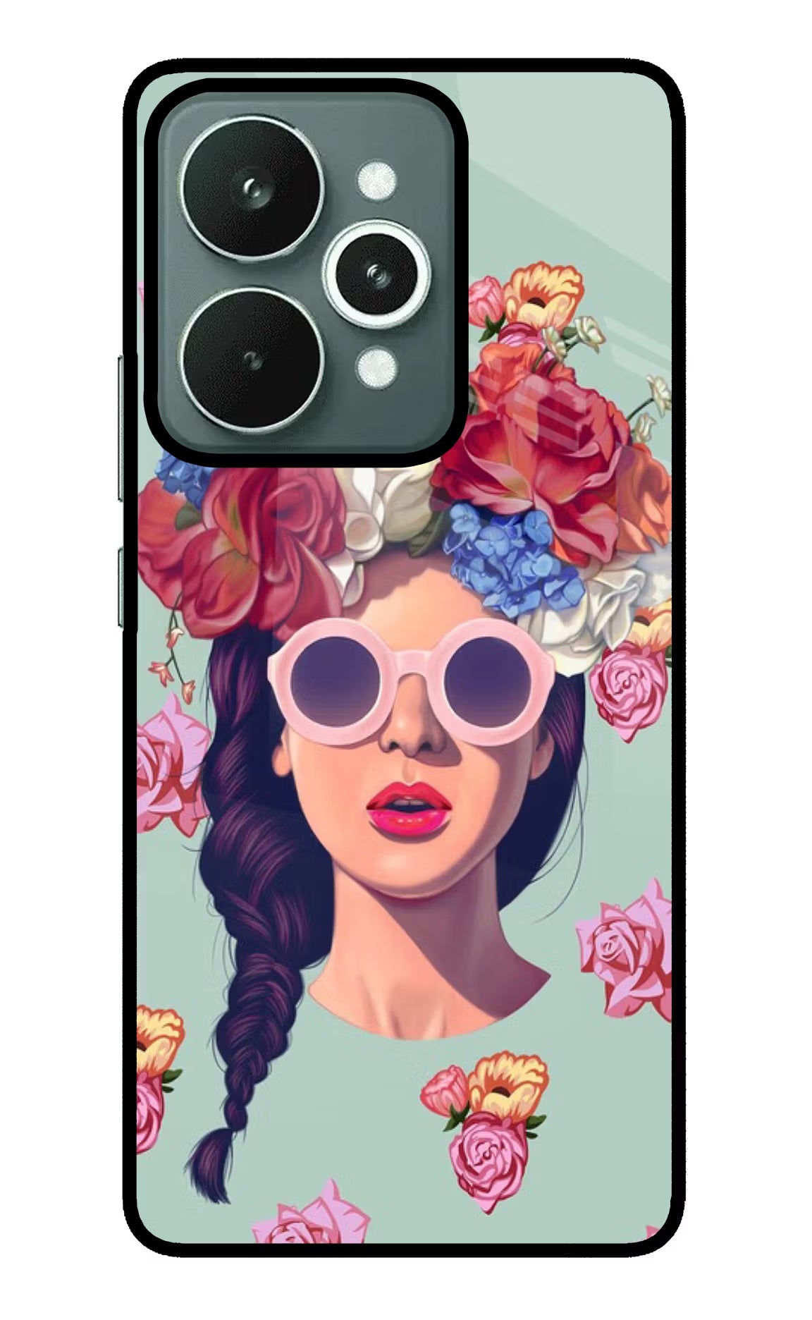 Pretty Girl Realme 15 Glass Case Back Cover by Casekaro