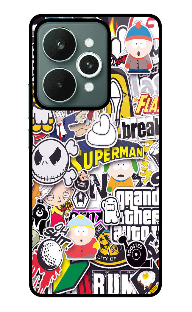 Sticker Bomb Realme 15 Glass Case