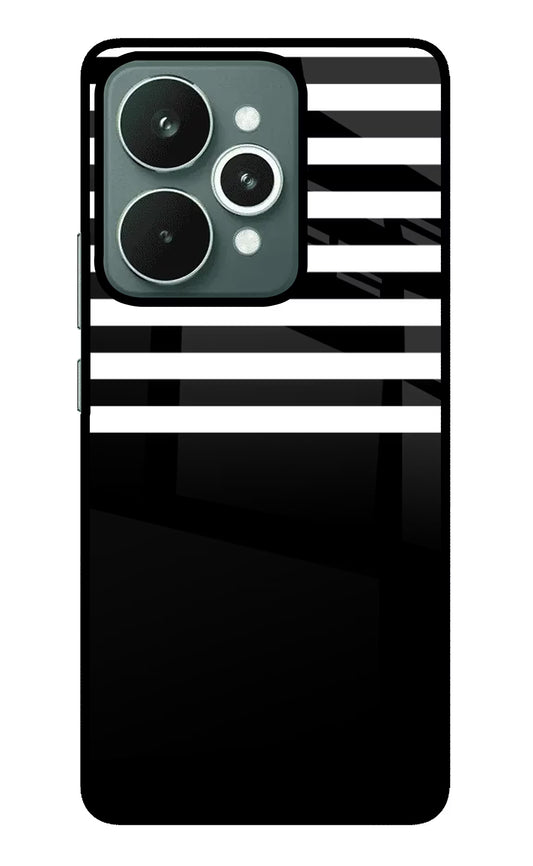 Black and White Print Realme 15 Glass Case