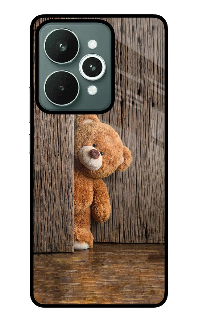 Teddy Wooden Realme 15 Glass Case