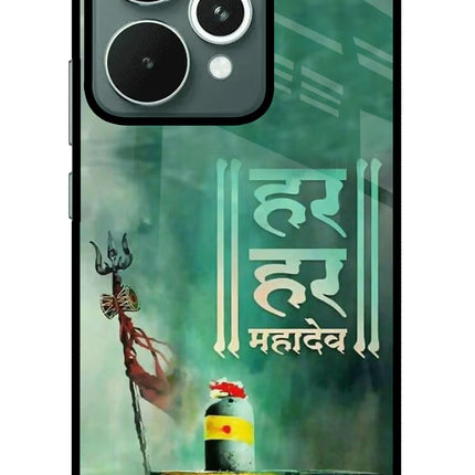 Har Har Mahadev Shivling Realme 15 Glass Case
